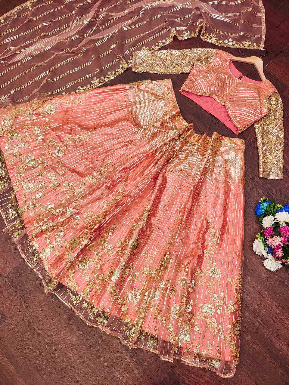 YNF NET VDD 5004 WHOLESALE LEHENGAS MANUFACTURER 